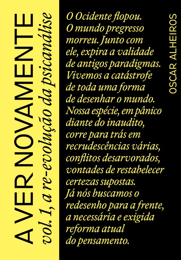 A ver novamente vol.1, a re-evolução da psicanálise (pré-venda)